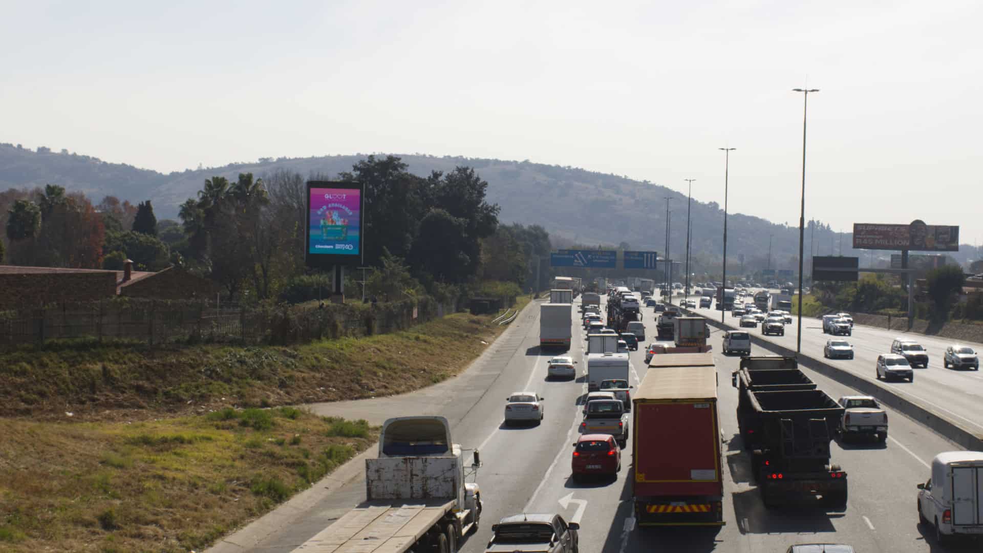 digital billboard on gilloolys freeway