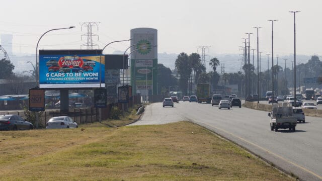 digital billboard on the m1 Johannesburg south freeway