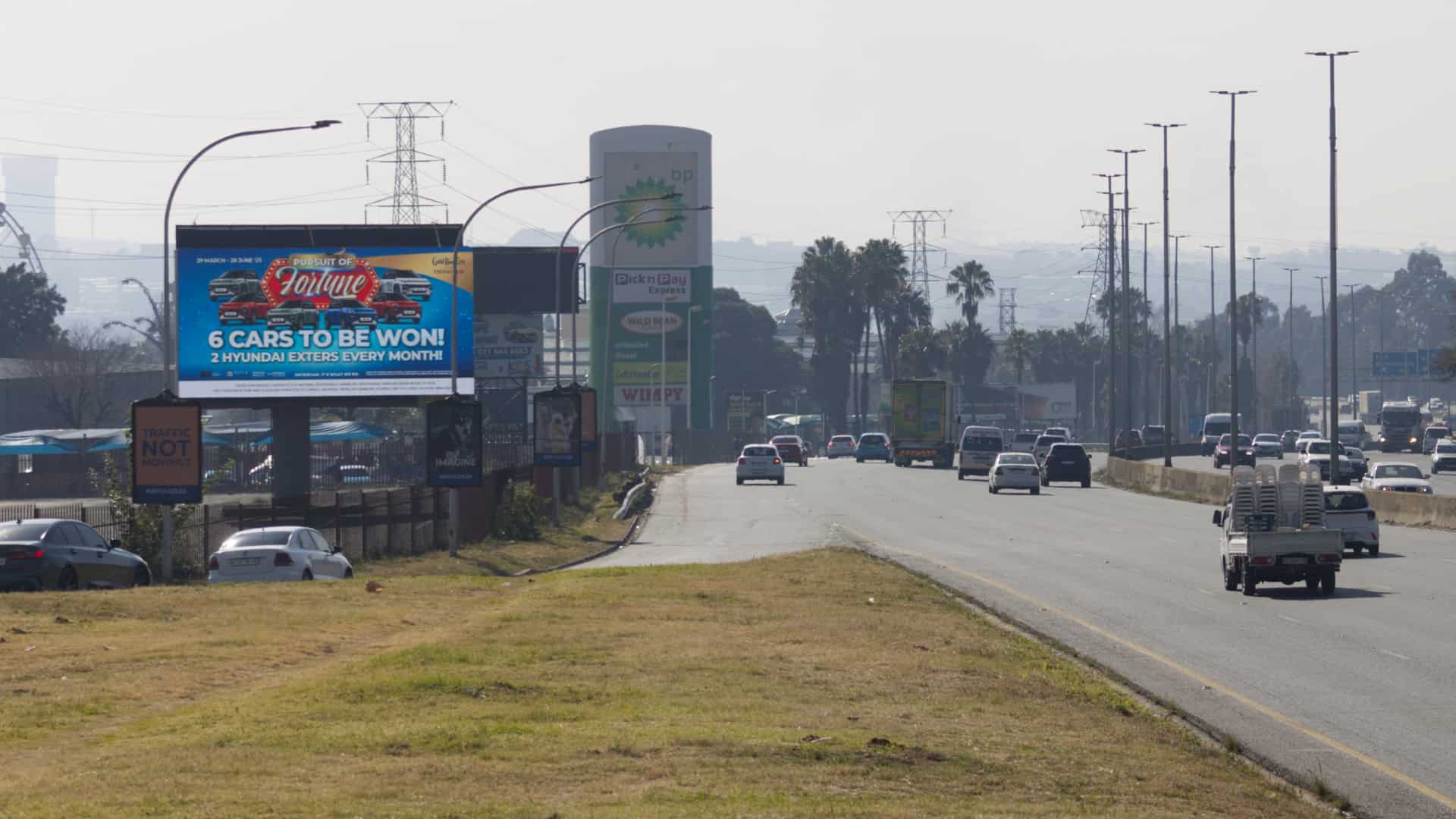 digital billboard on the m1 Johannesburg south freeway
